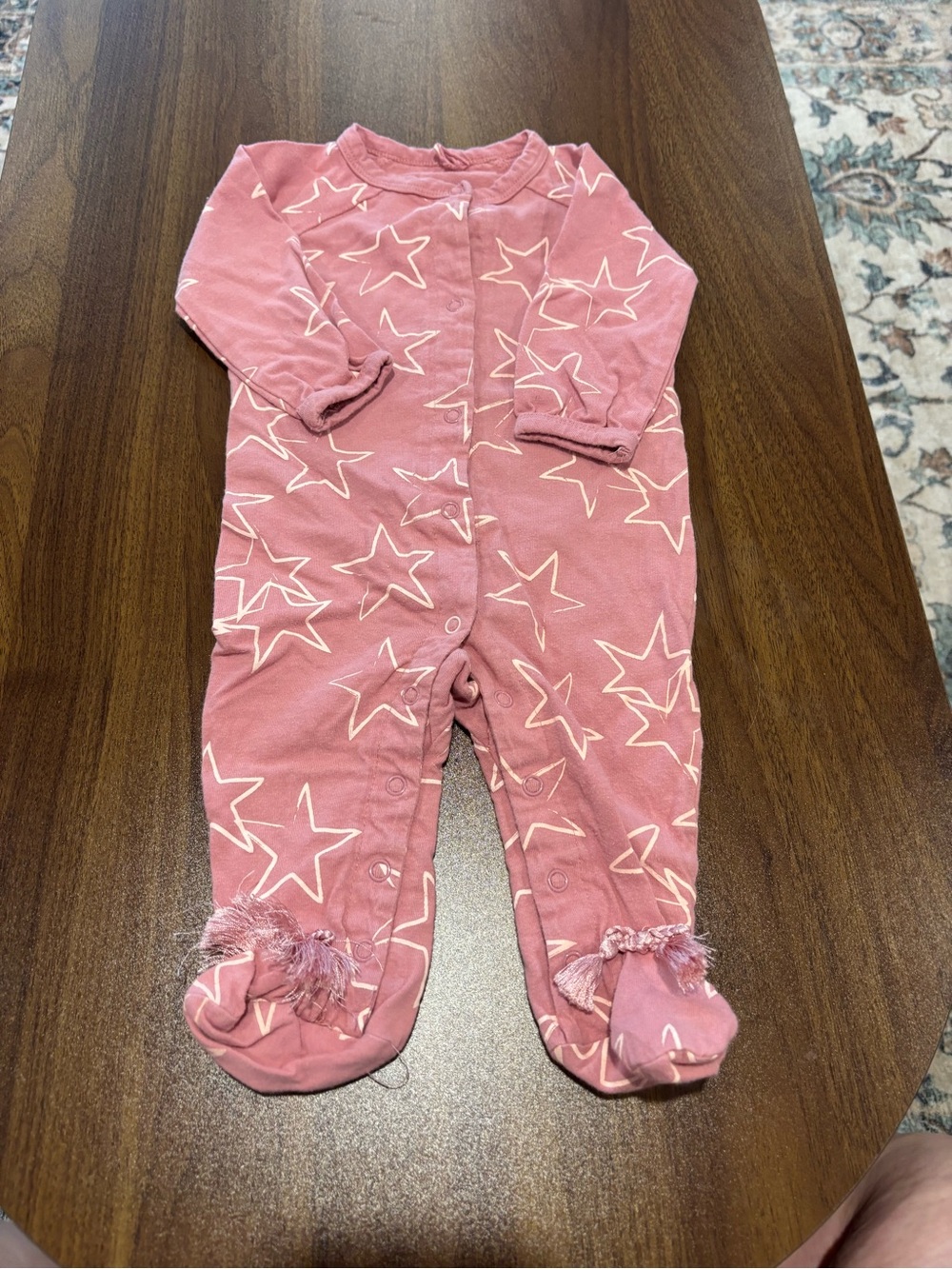 Jessica Simpson Pink Star Print Footed One-Piece